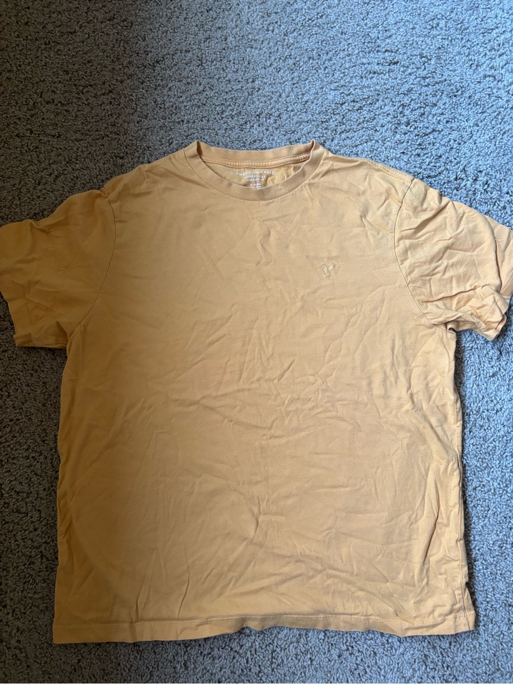 American Eagle Outfitters Men's Crewneck Tee in Mustard Yellow
